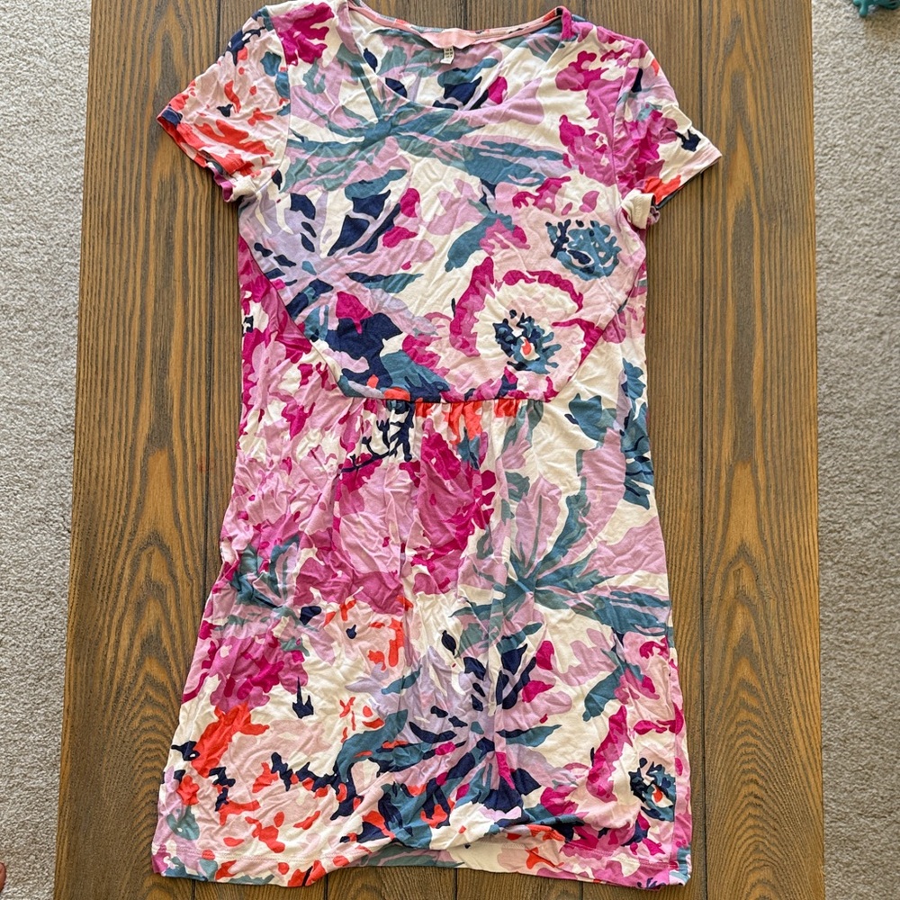 Joules Pink and Purple Floral Tunic